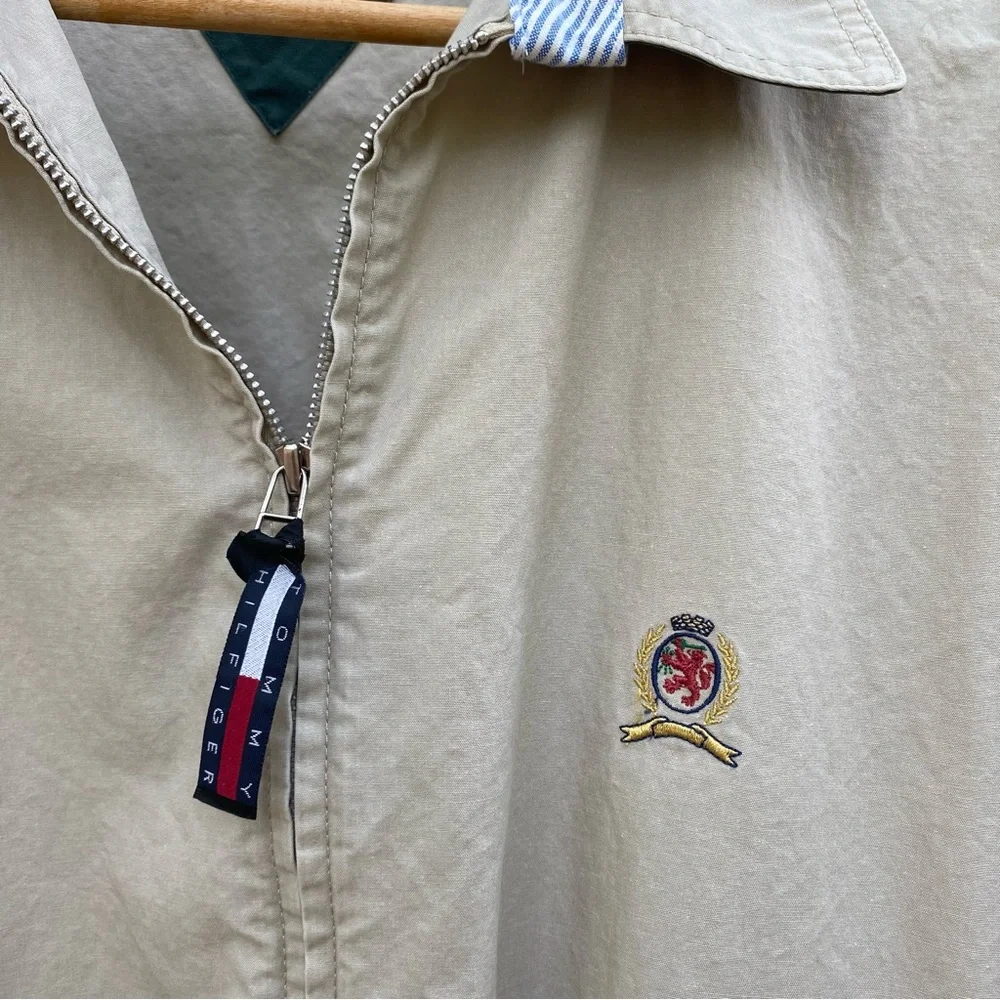 Vintage Tommy Hilfiger Light zip up Tan Jacket Size XL - Picture 10 of 11